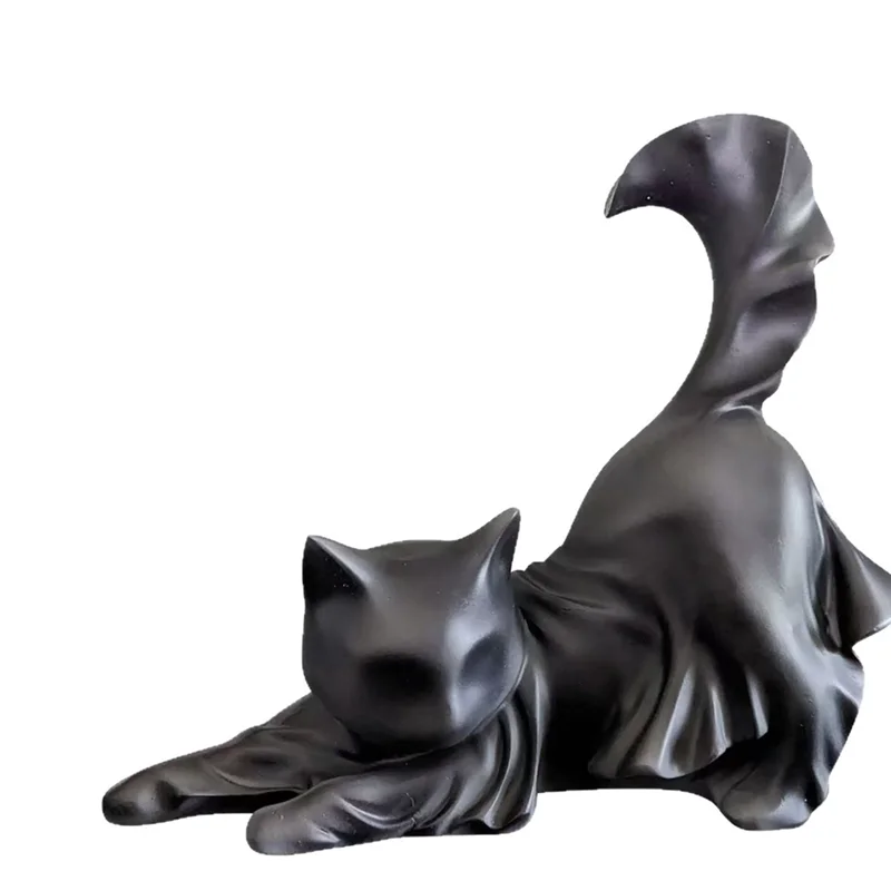 A84E-HALLOWEEN Stretching Ghost Statue Scary Black For Dorable Cat In Cape Figurine Gift For Cat Lovers
A84E-HALLOWEEN Stretching Ghost Statue Scary Black For Dorable Cat In Cape Figurine Gift For Cat Lovers
