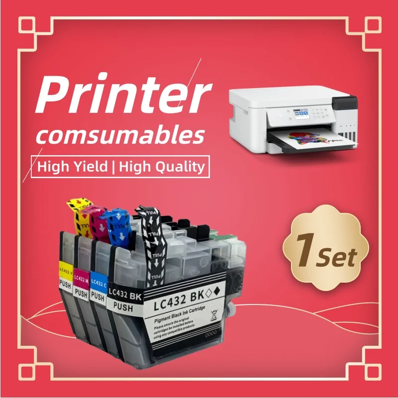 4pcs LC432XL 432XL LC432 Ink Cartridge Compatible For Brother MFC-J5340DW MFC-J5740DW J6740DW J6940DW J6540DW Printer Ink
4pcs LC432XL 432XL LC432 Ink Cartridge Compatible For Brother MFC-J5340DW MFC-J5740DW J6740DW J6940DW J6540DW Printer Ink