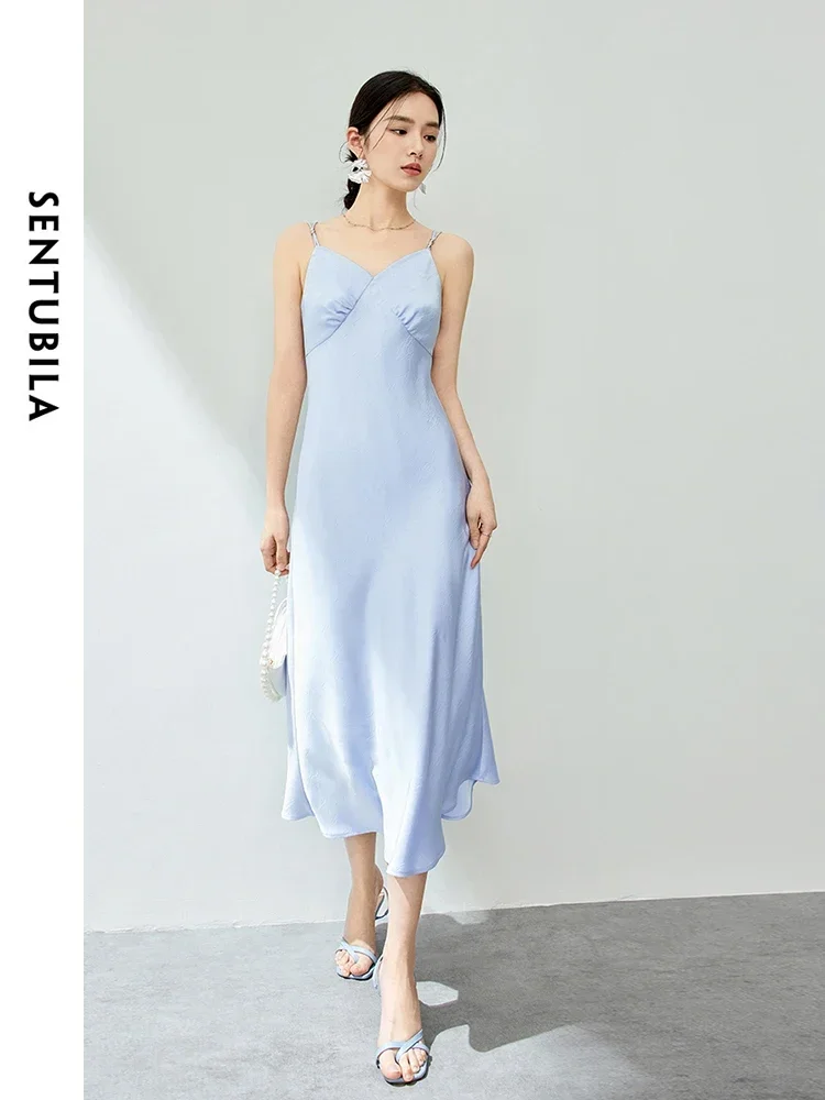 SENTUBILA Spaghetti Strap Sexy Dress Women Jacquard Satin Sleeveless Long Dresses 2025 Spring Fashion Womans Clothes 141L53259
SENTUBILA Spaghetti Strap Sexy Dress Women Jacquard Satin Sleeveless Long Dresses 2025 Spring Fashion Womans Clothes 141L53259