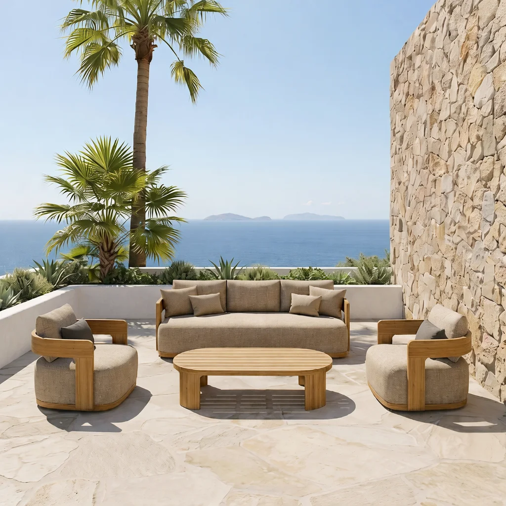 Modern Outdoor Furniture Garden Sofa Hotel Garden Set Waterproof Teak Patio Sofa Luxury Garden Sofa Muebles De Exterior De Lujo
Modern Outdoor Furniture Garden Sofa Hotel Garden Set Waterproof Teak Patio Sofa Luxury Garden Sofa Muebles De Exterior De Lujo