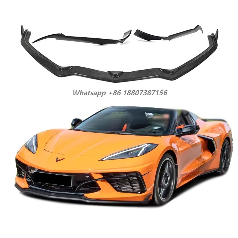 Car Exterior Accessories Carbon Fiber Front Bumper Splitter Lip Intake Vents Canards Body Kit for Corvette C8 2020 on
Car Exterior Accessories Carbon Fiber Front Bumper Splitter Lip Intake Vents Canards Body Kit for Corvette C8 2020 on