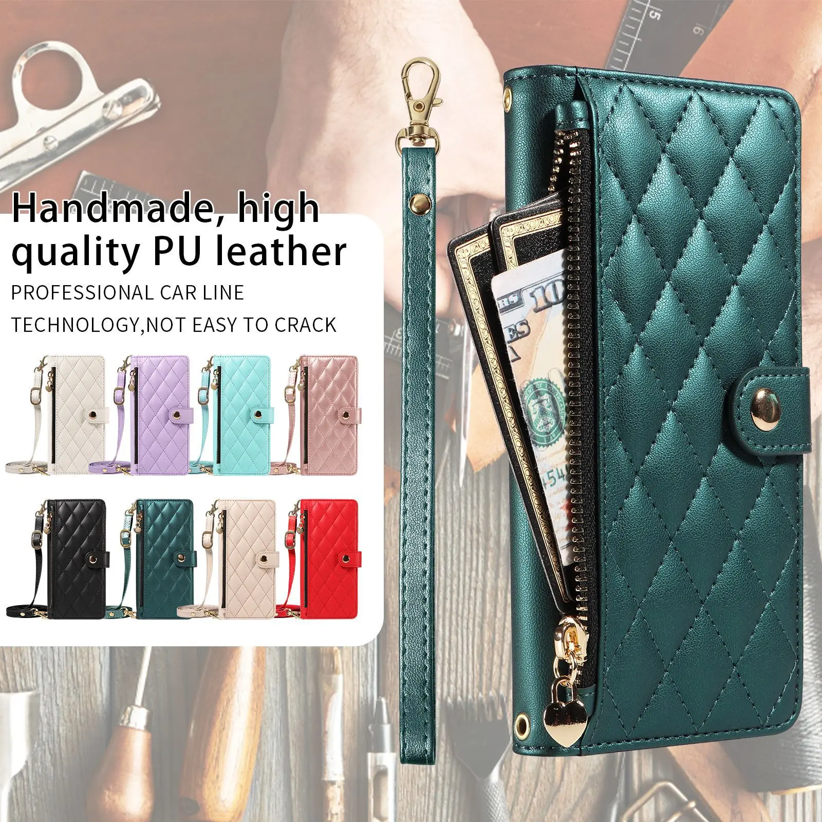 Grid Pattern Crossbody Leather Zipper Wallet Case For Honor X9C X8C X7C X6C X9B X7B X6B X5B X9A X8A X7A X6A Multi 5 Cards Cover
Grid Pattern Crossbody Leather Zipper Wallet Case For Honor X9C X8C X7C X6C X9B X7B X6B X5B X9A X8A X7A X6A Multi 5 Cards Cover