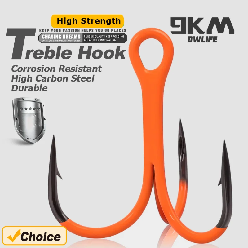 9KM 10Pcs Treble Hooks Triple Hook 2X Strong for Deep Freshwater Applications, Orange Ultra Violet (UV)
9KM 10Pcs Treble Hooks Triple Hook 2X Strong for Deep Freshwater Applications, Orange Ultra Violet (UV)