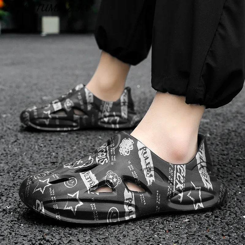 Men 2025 Summer New Wading Shoes Graffiti Thick Soles Bao Toe Shoes Outdoor Fashion Sandal Men
Men 2025 Summer New Wading Shoes Graffiti Thick Soles Bao Toe Shoes Outdoor Fashion Sandal Men