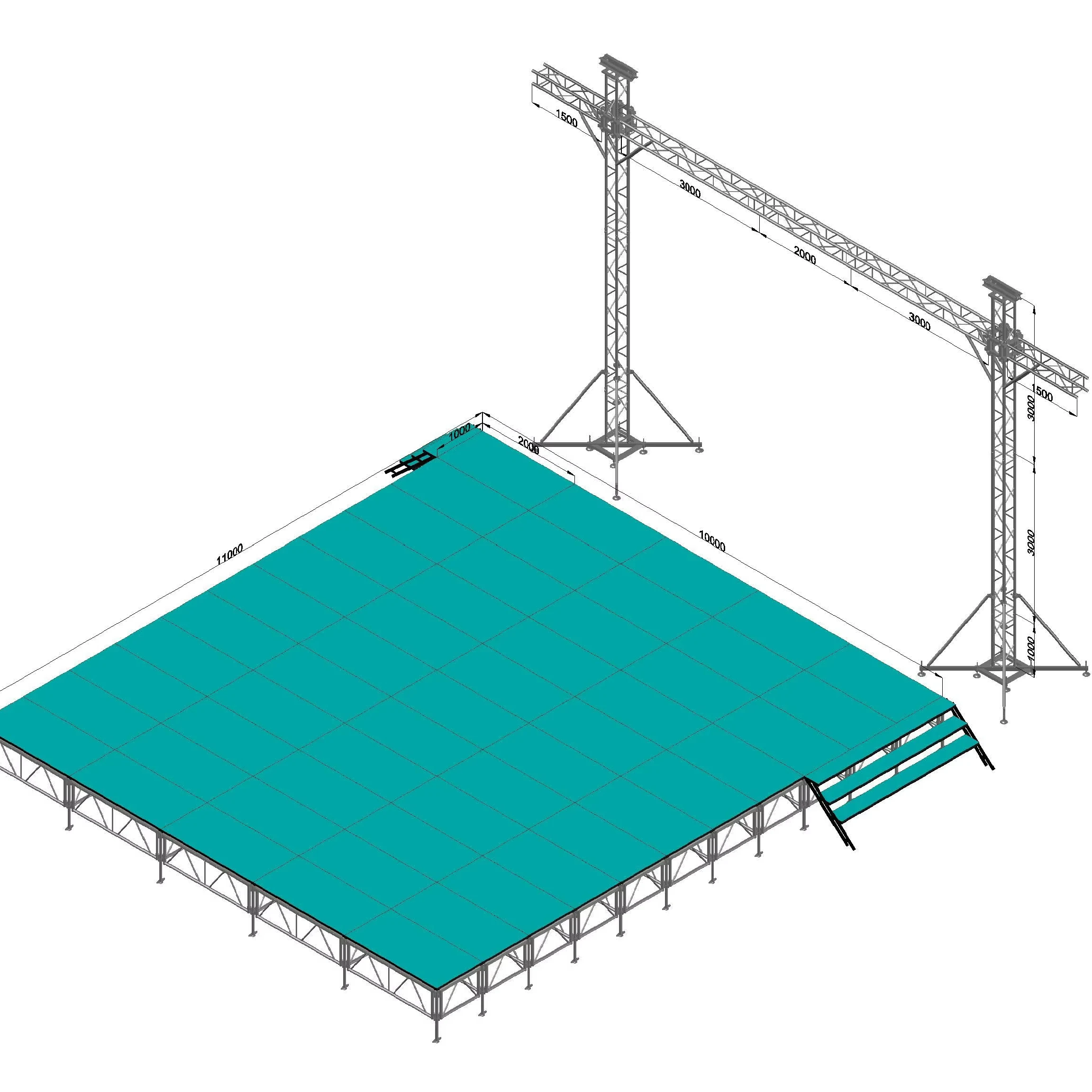 Best Quality Gantry Aluminum Truss System For Background Customized Truss With Stage
Best Quality Gantry Aluminum Truss System For Background Customized Truss With Stage