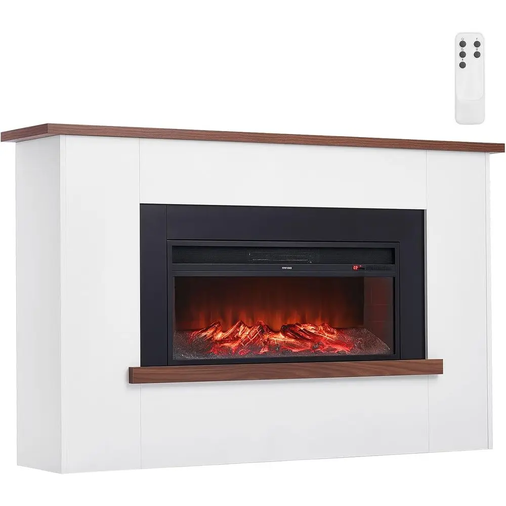 65.5 Freestanding 1500W Electric Fireplace Stove with Mantel, Overheat Protection, Adjustable Flames, Timer, Remote for Living R
65.5 Freestanding 1500W Electric Fireplace Stove with Mantel, Overheat Protection, Adjustable Flames, Timer, Remote for Living R