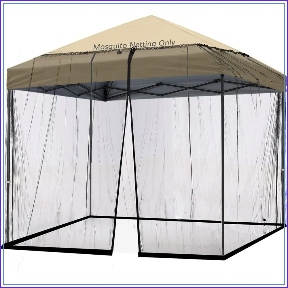 10x10 Patio Umbrella Mosquito Netting, Square Gazebo Screen, Black
10x10 Patio Umbrella Mosquito Netting, Square Gazebo Screen, Black