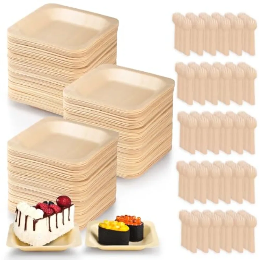 Pcs Disposable Palm Leaf Bowls Square Bamboo Appetizer Plates Compostable Wood Plates with Bamboo Forks for Birthday Wedding Pa
Pcs Disposable Palm Leaf Bowls Square Bamboo Appetizer Plates Compostable Wood Plates with Bamboo Forks for Birthday Wedding Pa