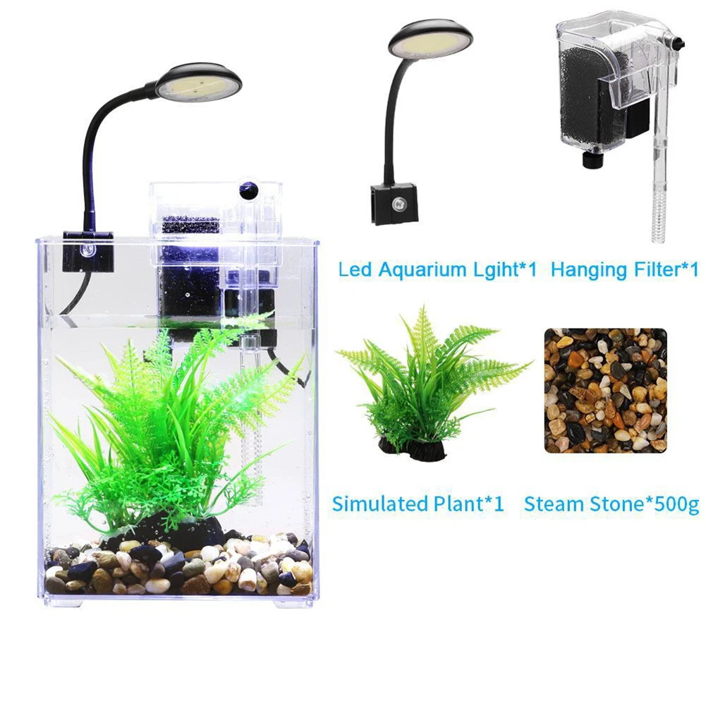 Small Fish Tank Aquarium Tank With LED Light Wall Mounted Filter Ecological Filtration Oxygenation And Wave Making Fish Tank
Small Fish Tank Aquarium Tank With LED Light Wall Mounted Filter Ecological Filtration Oxygenation And Wave Making Fish Tank