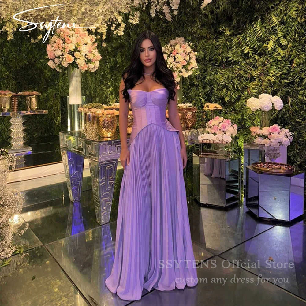 SSYTENS Elegant Purple Sweetheart Evening Dresses Pleated A-Line Floor-Length Vestidos De Fiesta Wedding Party Gowns Customized
SSYTENS Elegant Purple Sweetheart Evening Dresses Pleated A-Line Floor-Length Vestidos De Fiesta Wedding Party Gowns Customized
