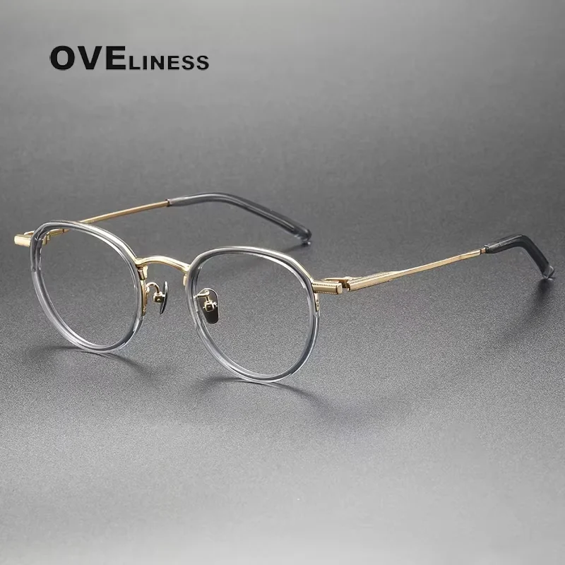 Vintage Acetate titanium Glasses Frame for Men Round Eyeglasses Frames Women Vintage High Quality Eyewear spectacles
Vintage Acetate titanium Glasses Frame for Men Round Eyeglasses Frames Women Vintage High Quality Eyewear spectacles