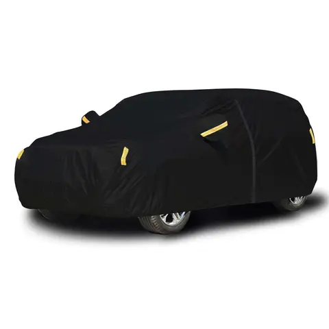 Universal SUV Car Cover Outdoor Protection Waterproof Dustproof UV Suitable for Sedan Dust Cover Black Car Shell Cover SUV Cover