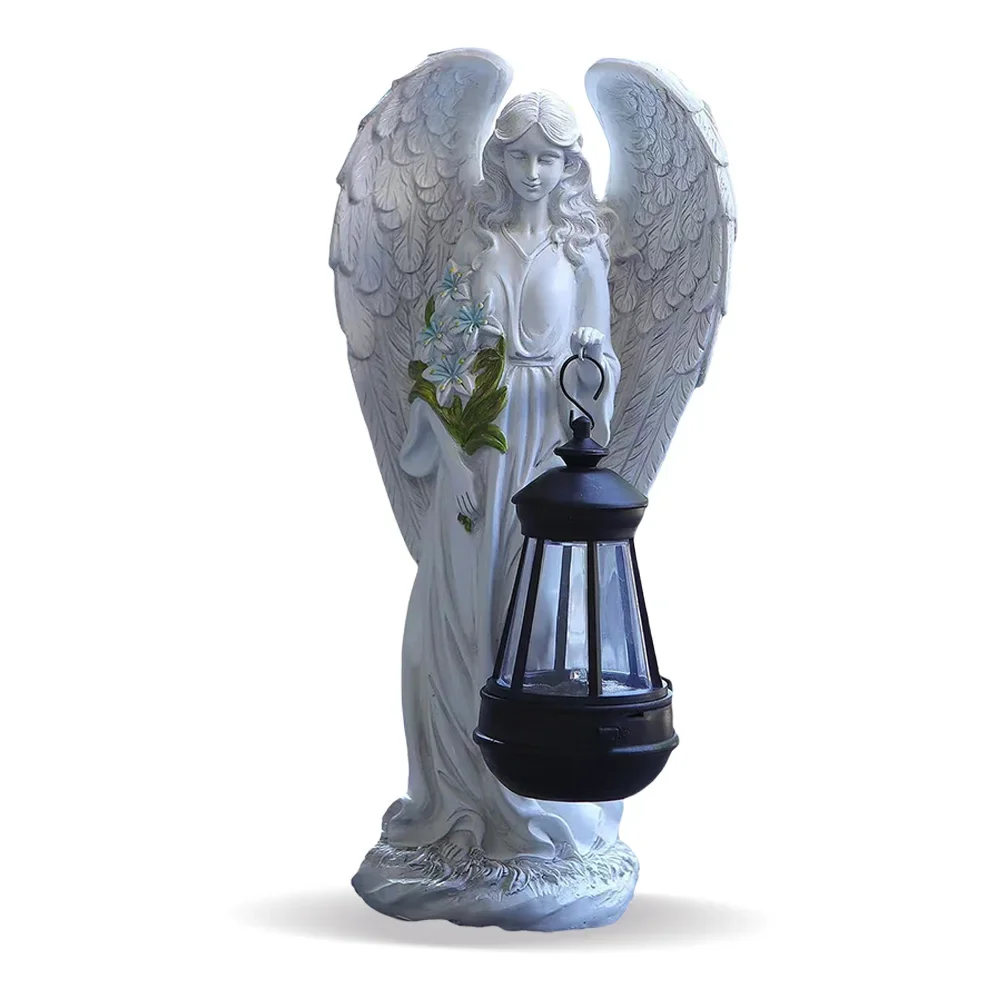 Solar Powered Angel Statue Light Waterproof Fairy Wings Statue Lamp Auto On & Off Angel Ornament Light for Outdoor Garden Decor
Solar Powered Angel Statue Light Waterproof Fairy Wings Statue Lamp Auto On & Off Angel Ornament Light for Outdoor Garden Decor