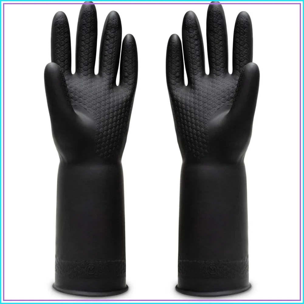 Heavy Duty Chemical Resistant Latex Gloves, Cleaning Safety Work Gloves
Heavy Duty Chemical Resistant Latex Gloves, Cleaning Safety Work Gloves