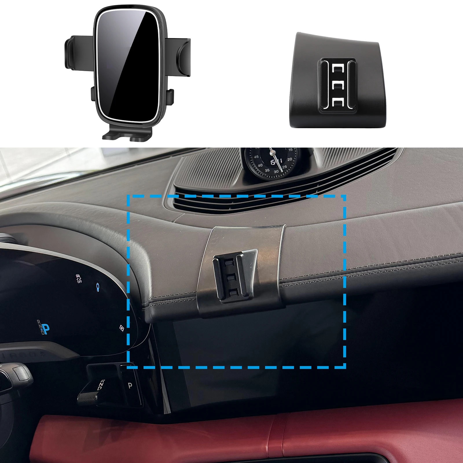 fit for Porsche Taycan 2019 2020 2021-2026 Custom Fit Phone Holder Mount Dashboard Screen Base No Drill Car accessoires
fit for Porsche Taycan 2019 2020 2021-2026 Custom Fit Phone Holder Mount Dashboard Screen Base No Drill Car accessoires