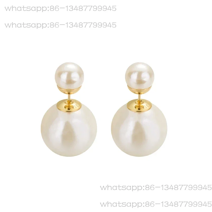 Large and small pearl stud earrings, sterling silver double-sided earrings, Korean personality and temperament, new trendy
Large and small pearl stud earrings, sterling silver double-sided earrings, Korean personality and temperament, new trendy