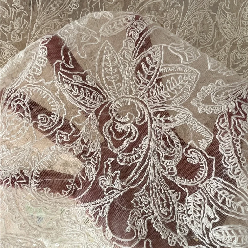 New Sequin Floral Mesh Cotton Thread Embroidery Lace Fabric for Dress Wedding DIY Sewing Cloth Home Decor Accessories
New Sequin Floral Mesh Cotton Thread Embroidery Lace Fabric for Dress Wedding DIY Sewing Cloth Home Decor Accessories