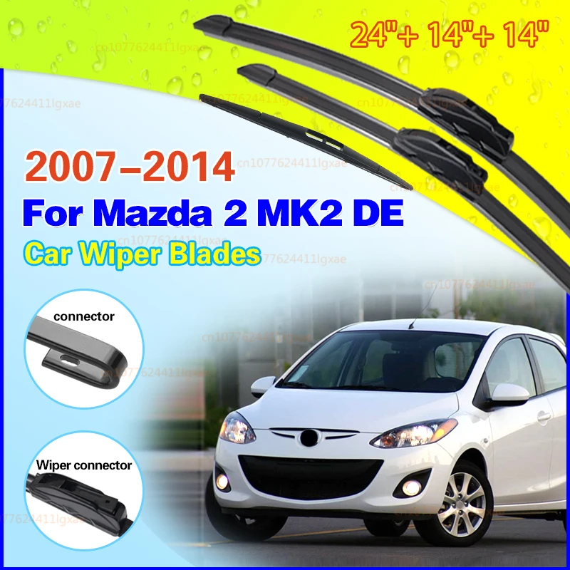 Front Rear Wiper Blades Set For Mazda 2 MK2 DE 2007 - 2014 Mazda2 Demio MK3 Accessories Windscreen Windshield Brushes 2008 2013
Front Rear Wiper Blades Set For Mazda 2 MK2 DE 2007 - 2014 Mazda2 Demio MK3 Accessories Windscreen Windshield Brushes 2008 2013