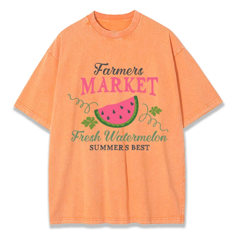 Summer Watermelon Printed Washed T Shirts Women Cotton Oversize T-Shirt Comfortable Distressed O-Neck Tops Casual Woman Clothes
Summer Watermelon Printed Washed T Shirts Women Cotton Oversize T-Shirt Comfortable Distressed O-Neck Tops Casual Woman Clothes