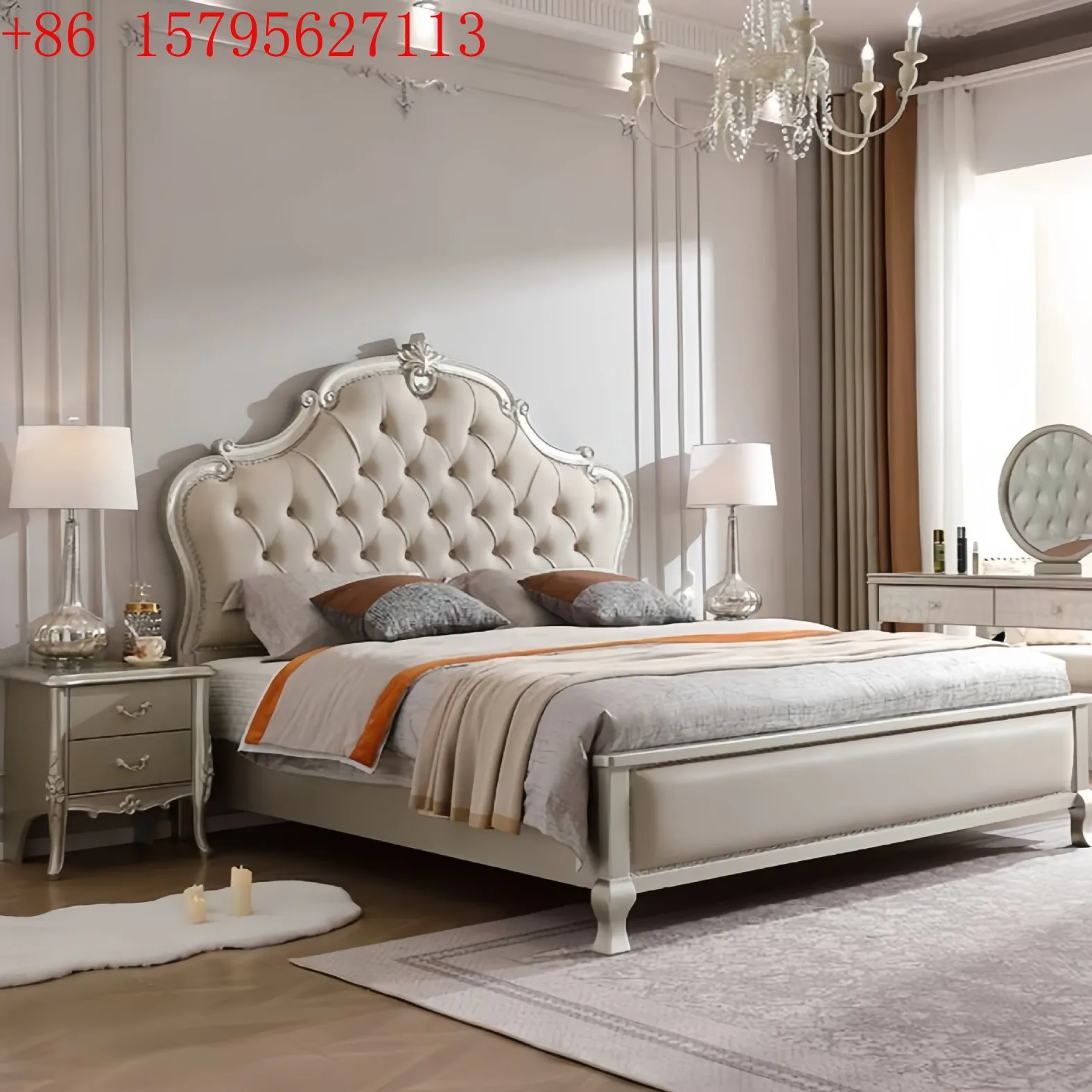 Кровать из массива дерева 1,8 метра Новая двуспальная кровать в главной спальне Современная простая кровать принцессы
Кровать из массива дерева 1,8 метра Новая двуспальная кровать в главной спальне Современная простая кровать принцессы