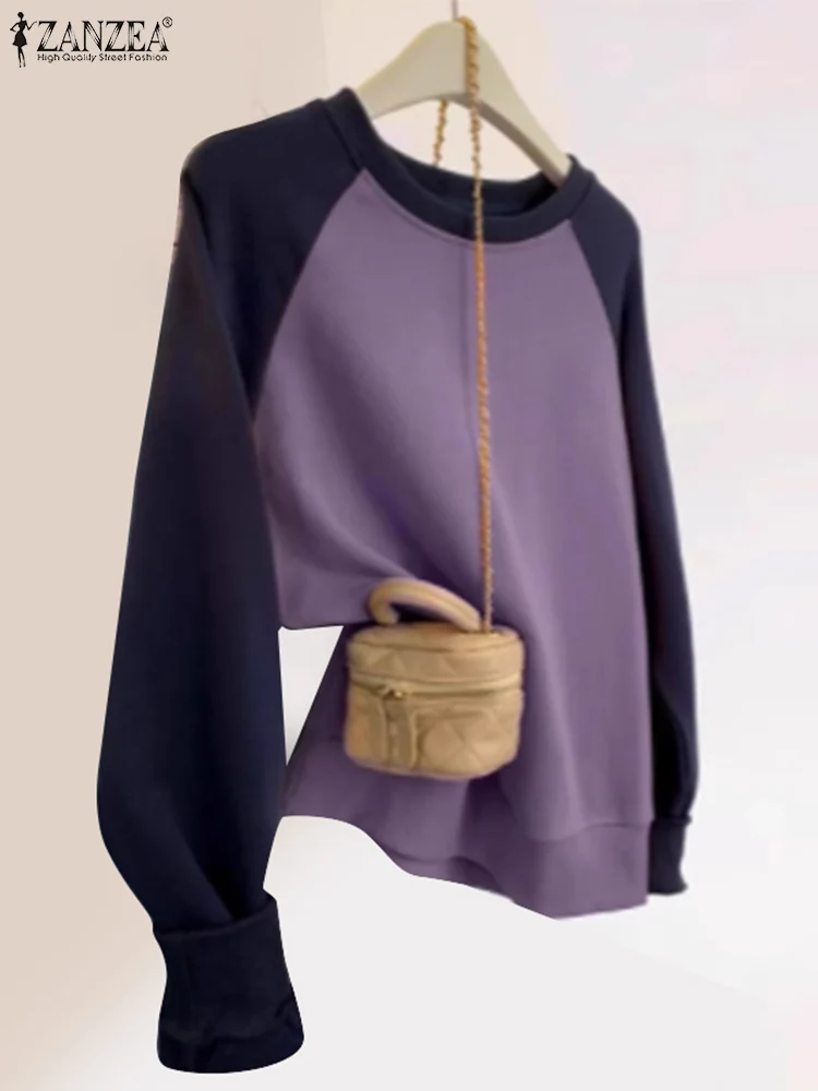 Fashion Autumn Long Sleeve Sweatshirts Women Patchwork Hoodies Oversize ZANZEA 2024 Casual O Neck Work Pullover Tops Mujer Femme
Fashion Autumn Long Sleeve Sweatshirts Women Patchwork Hoodies Oversize ZANZEA 2024 Casual O Neck Work Pullover Tops Mujer Femme