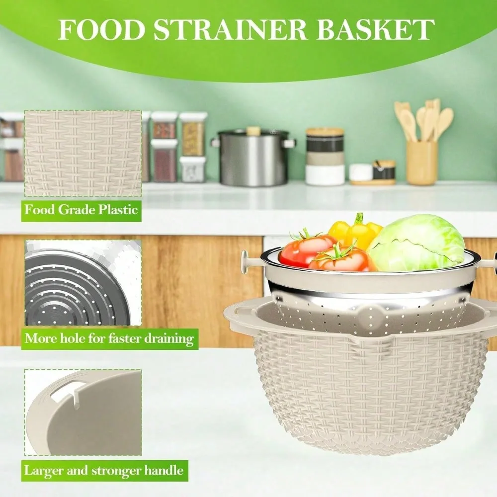 Cream & Gold Colander - Elegant Kitchen Strainer
Cream & Gold Colander - Elegant Kitchen Strainer