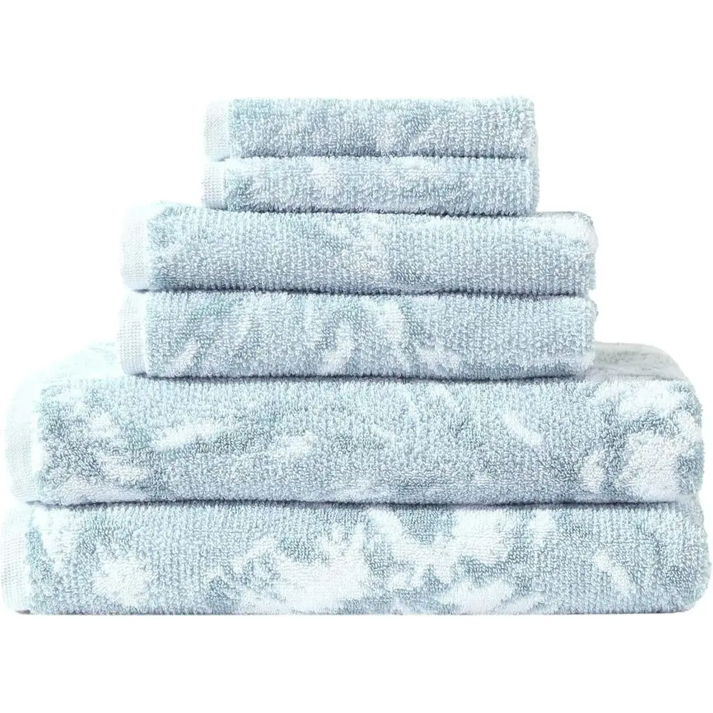 100% Cotton Absorbent Yarn-Dyed Bath Towels Set, Medium Weight, Hibiscus Blue, 6 Pieces
100% Cotton Absorbent Yarn-Dyed Bath Towels Set, Medium Weight, Hibiscus Blue, 6 Pieces