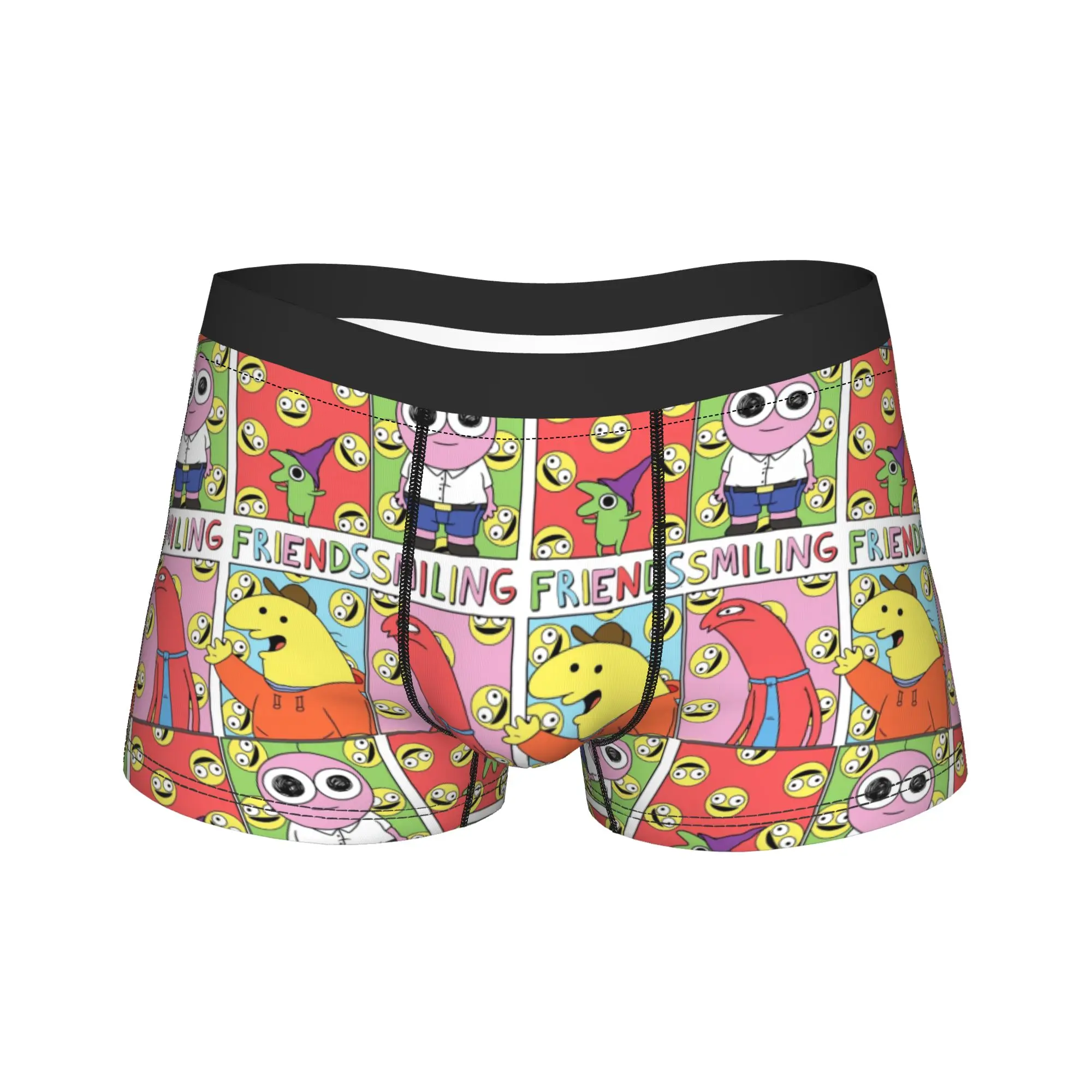 Мужские трусы-боксеры с улыбающимися друзьями, забавные трусы-боксеры с героями мультфильмов, шорты, мягкое нижнее белье, новинка, трусы больших размеров
Мужские трусы-боксеры с улыбающимися друзьями, забавные трусы-боксеры с героями мультфильмов, шорты, мягкое нижнее белье, новинка, трусы больших размеров
