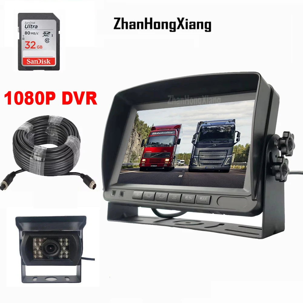 AHD 1080P IR Night Vision Rear View Reversing Back up Mirror Camera with 7" HD IPS Car DVR Monitor System 12V/24V/36V 32GB Bus
AHD 1080P IR Night Vision Rear View Reversing Back up Mirror Camera with 7" HD IPS Car DVR Monitor System 12V/24V/36V 32GB Bus