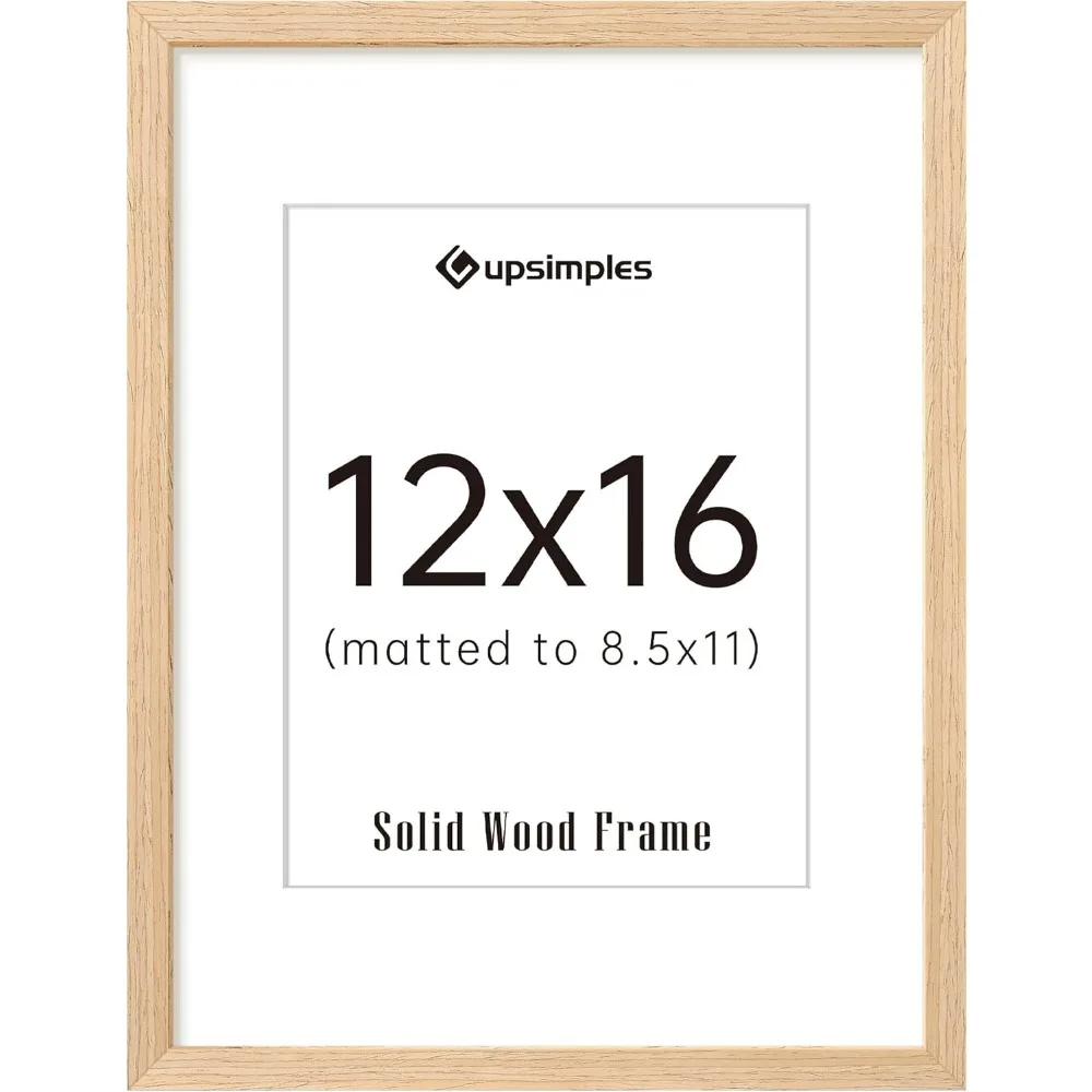Natural Solid Wood Frame for 12x16 with Mat Vertical Horizontal Wall Hanging
Natural Solid Wood Frame for 12x16 with Mat Vertical Horizontal Wall Hanging