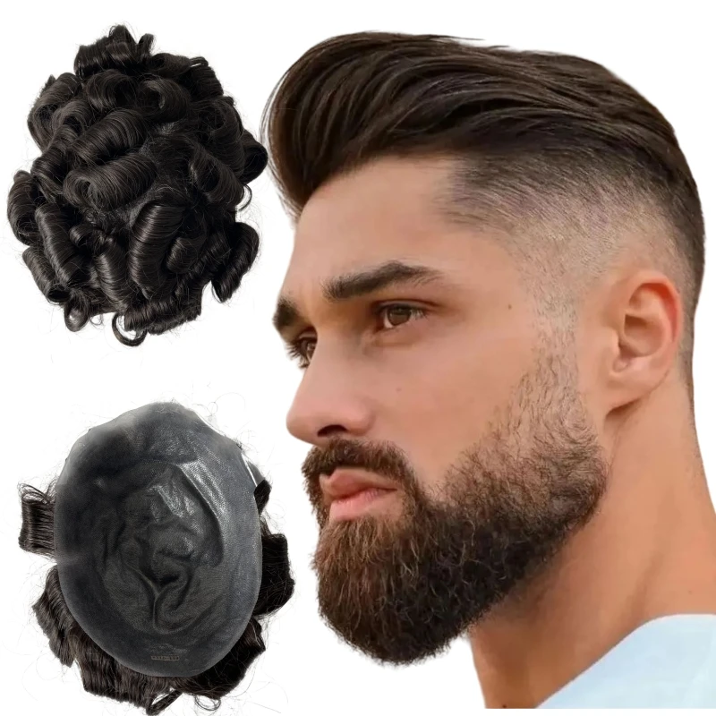 Brazilian Virgin Human Hair Systems 1b Black Toupee 8x10 Knots PU Unit for White Men
Brazilian Virgin Human Hair Systems 1b Black Toupee 8x10 Knots PU Unit for White Men
