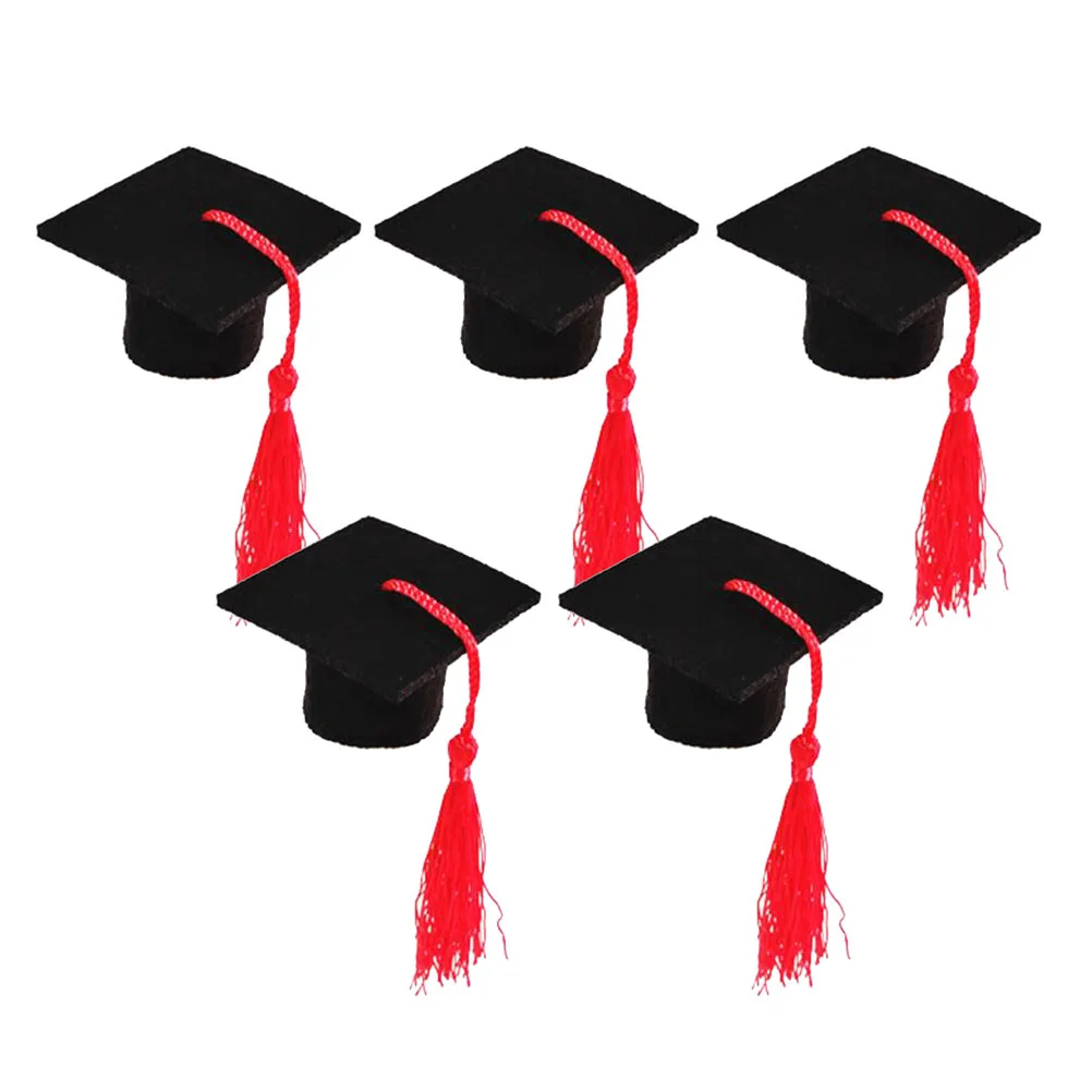 5 Pcs Doctoral Cap Bottle Cover Mini Graduation Hat Decoration Tassel Craft Suit Gifts For Party Festive Atmosphere
5 Pcs Doctoral Cap Bottle Cover Mini Graduation Hat Decoration Tassel Craft Suit Gifts For Party Festive Atmosphere