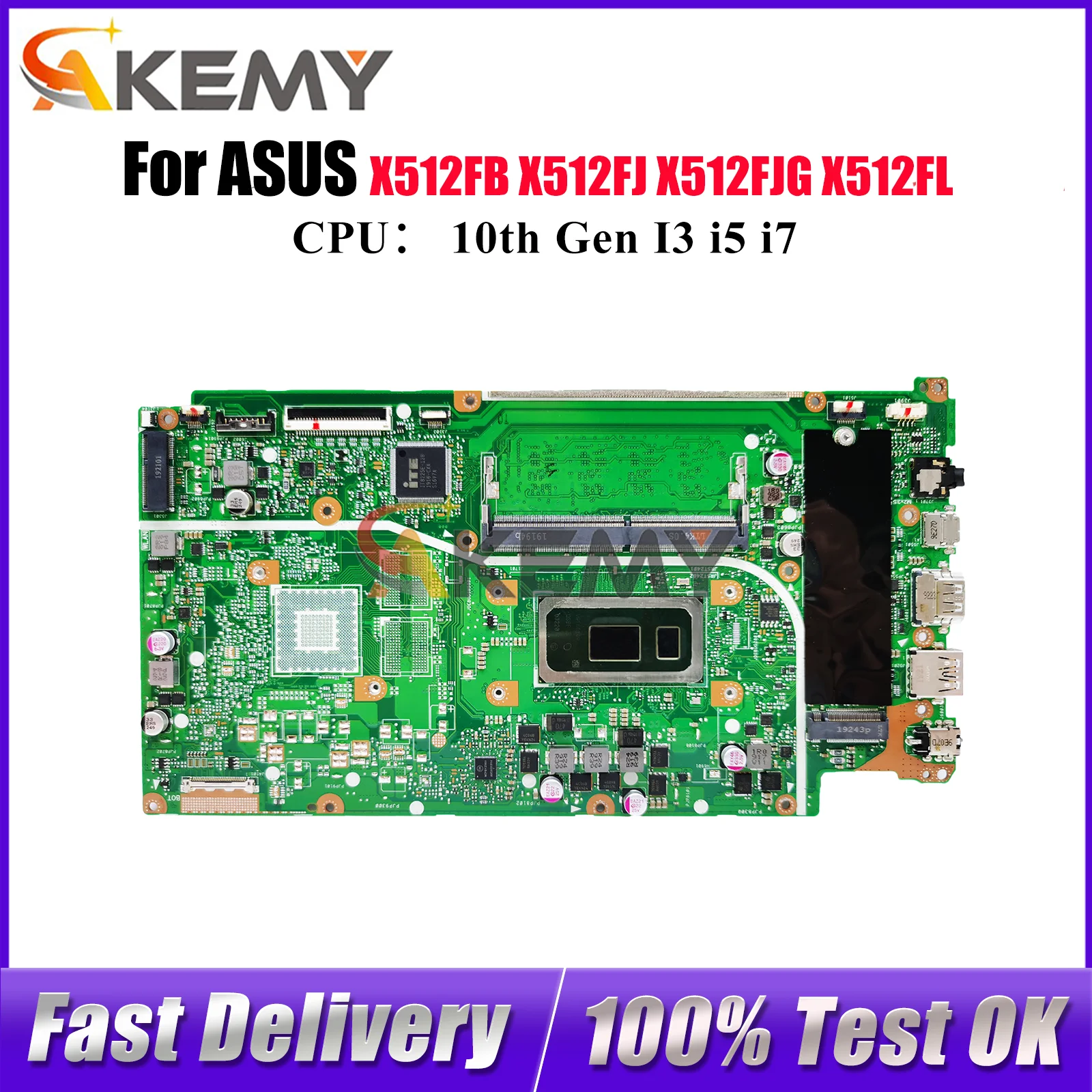 X512FA Материнская плата для ноутбука ASUS VivoBook V512F A512F X512FF V5000F X512F S512F X512FB K512F F512F Материнская плата 10-го поколения I3 i5 i7
X512FA Материнская плата для ноутбука ASUS VivoBook V512F A512F X512FF V5000F X512F S512F X512FB K512F F512F Материнская плата 10-го поколения I3 i5 i7