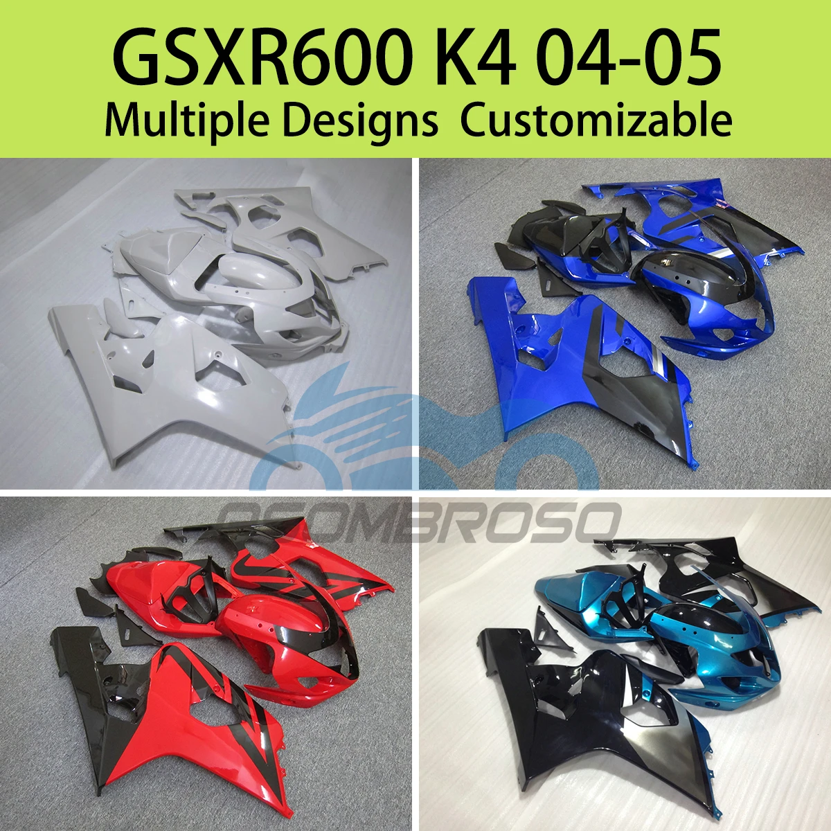 ABS Fairings for SYZUKI GSXR600 GSXR750 K4 04 05 Refitting Motorcycle Racing Customized Fairing Kit GSXR 600 750 2004 2005
ABS Fairings for SYZUKI GSXR600 GSXR750 K4 04 05 Refitting Motorcycle Racing Customized Fairing Kit GSXR 600 750 2004 2005