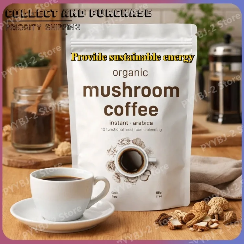 10 in 1 Mushroom Instant Coffee Powder with Lion’s Mane Reish Organic Ingredient Provide Sustainable Energy & Enhance Focus 454g
10 in 1 Mushroom Instant Coffee Powder with Lion’s Mane Reish Organic Ingredient Provide Sustainable Energy & Enhance Focus 454g