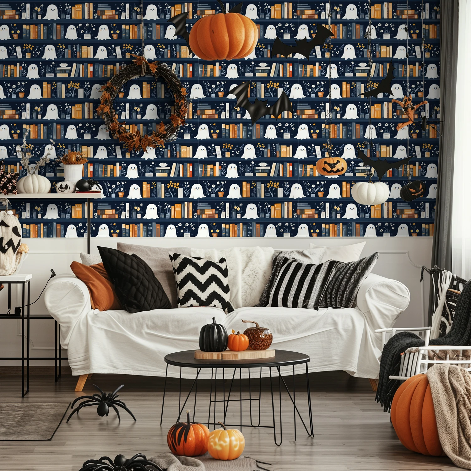 Halloween style self-adhesive wallpaper detachable waterproof wall sticker, suitable for living room home decoration stickers
Halloween style self-adhesive wallpaper detachable waterproof wall sticker, suitable for living room home decoration stickers