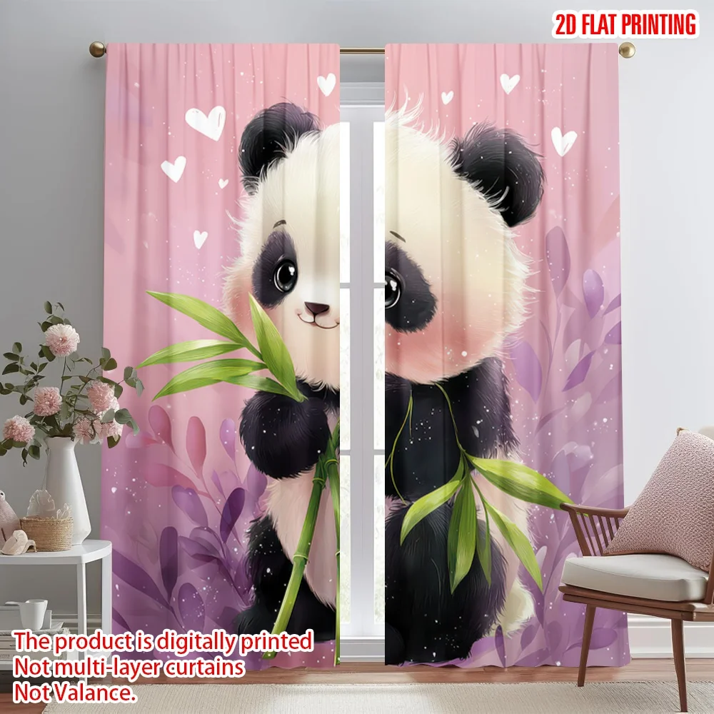 2D flat printing 2pcs Drapes Valentine's Cute Panda Digital Printed Polyester Drapes Family Party for Indoor Celebrations for
2D flat printing 2pcs Drapes Valentine's Cute Panda Digital Printed Polyester Drapes Family Party for Indoor Celebrations for