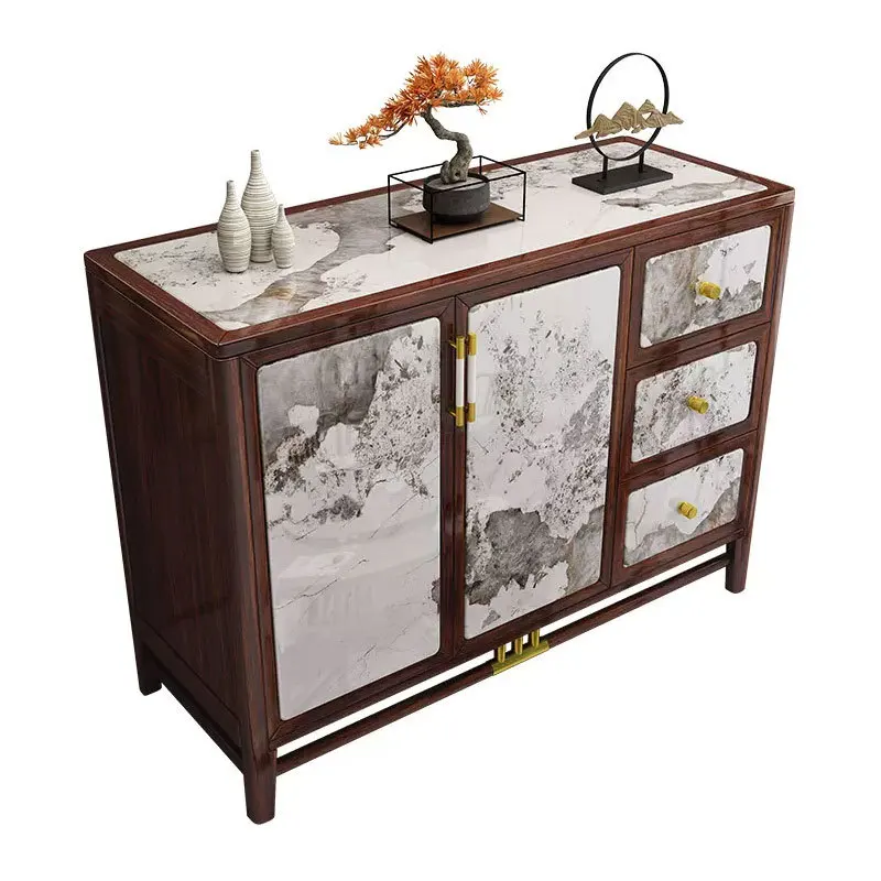 New Chinese ebony solid wood dining side cabinet, living room against the wall, home dining room, wine cabinet
New Chinese ebony solid wood dining side cabinet, living room against the wall, home dining room, wine cabinet
