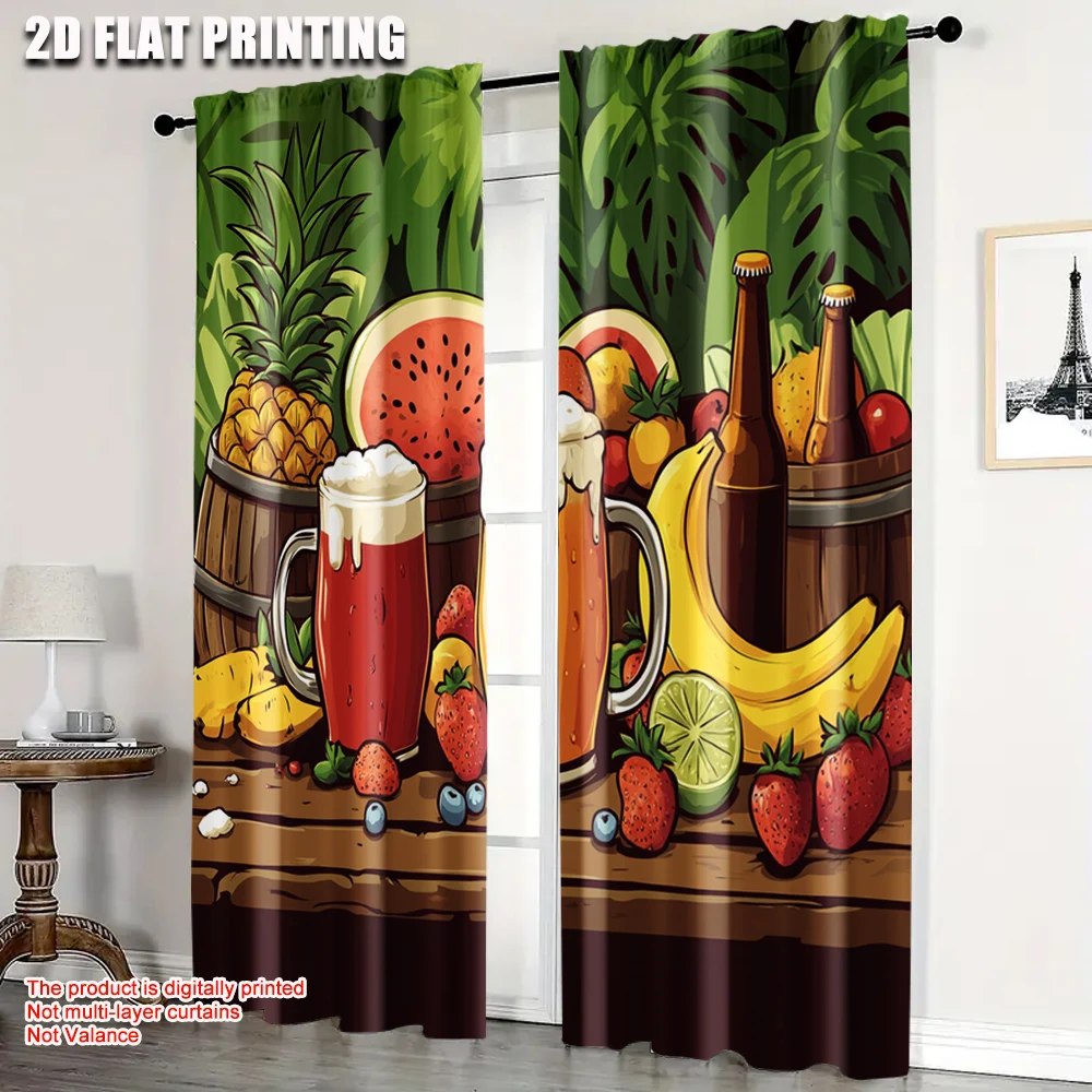 2pcs, Curtains Roller Blinds 2D plane printing Beer and food Versatile Polyester (without rod) Thermal Insulation, and Room
2pcs, Curtains Roller Blinds 2D plane printing Beer and food Versatile Polyester (without rod) Thermal Insulation, and Room