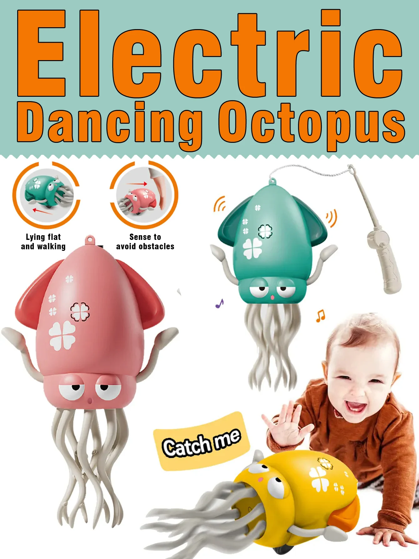 Electric Dancing Octopus Toy Crawling Dancing Automatic Obstacle Avoidance Octopus Sensor Toy Creative Magic Crazy 8-Leg
Electric Dancing Octopus Toy Crawling Dancing Automatic Obstacle Avoidance Octopus Sensor Toy Creative Magic Crazy 8-Leg
