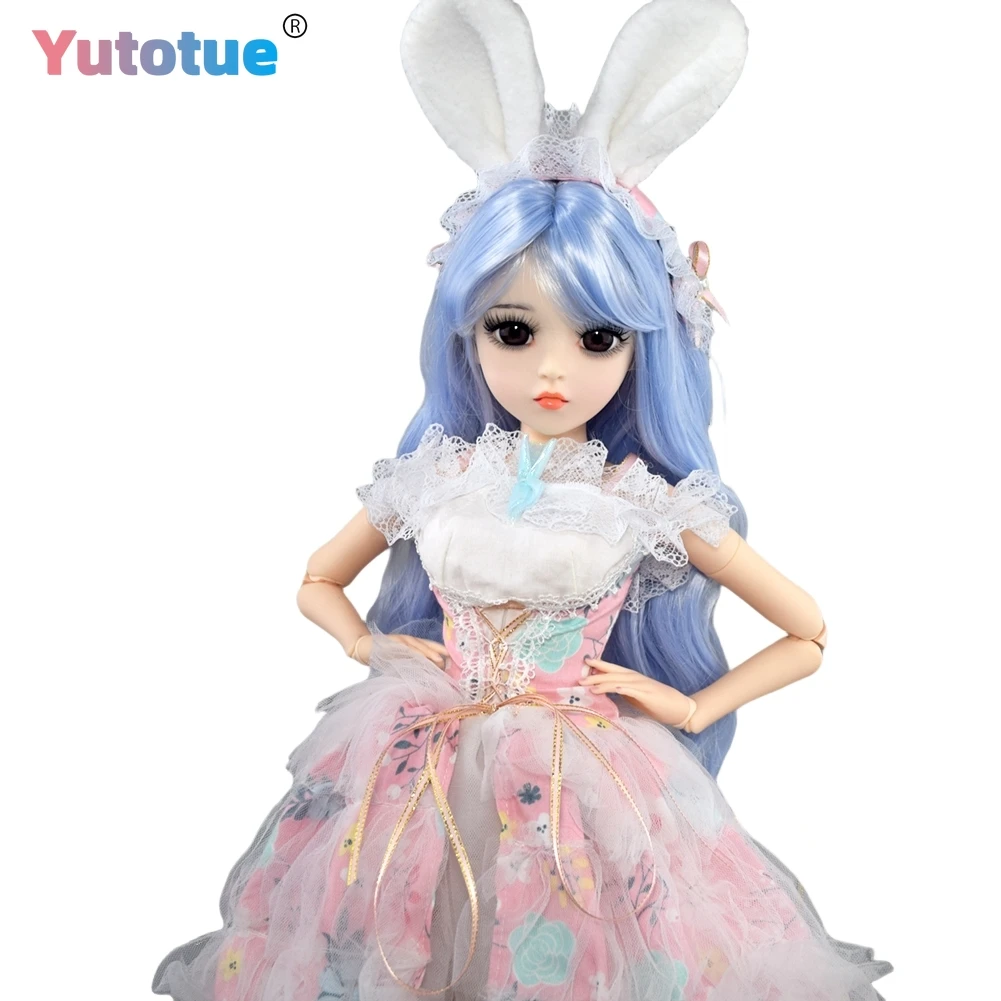 YUTOTUE 60cm Girl Doll Large BJD Toy 18 Joints Body with Dress Shoes Long Blue Curly Hair Wigs
YUTOTUE 60cm Girl Doll Large BJD Toy 18 Joints Body with Dress Shoes Long Blue Curly Hair Wigs