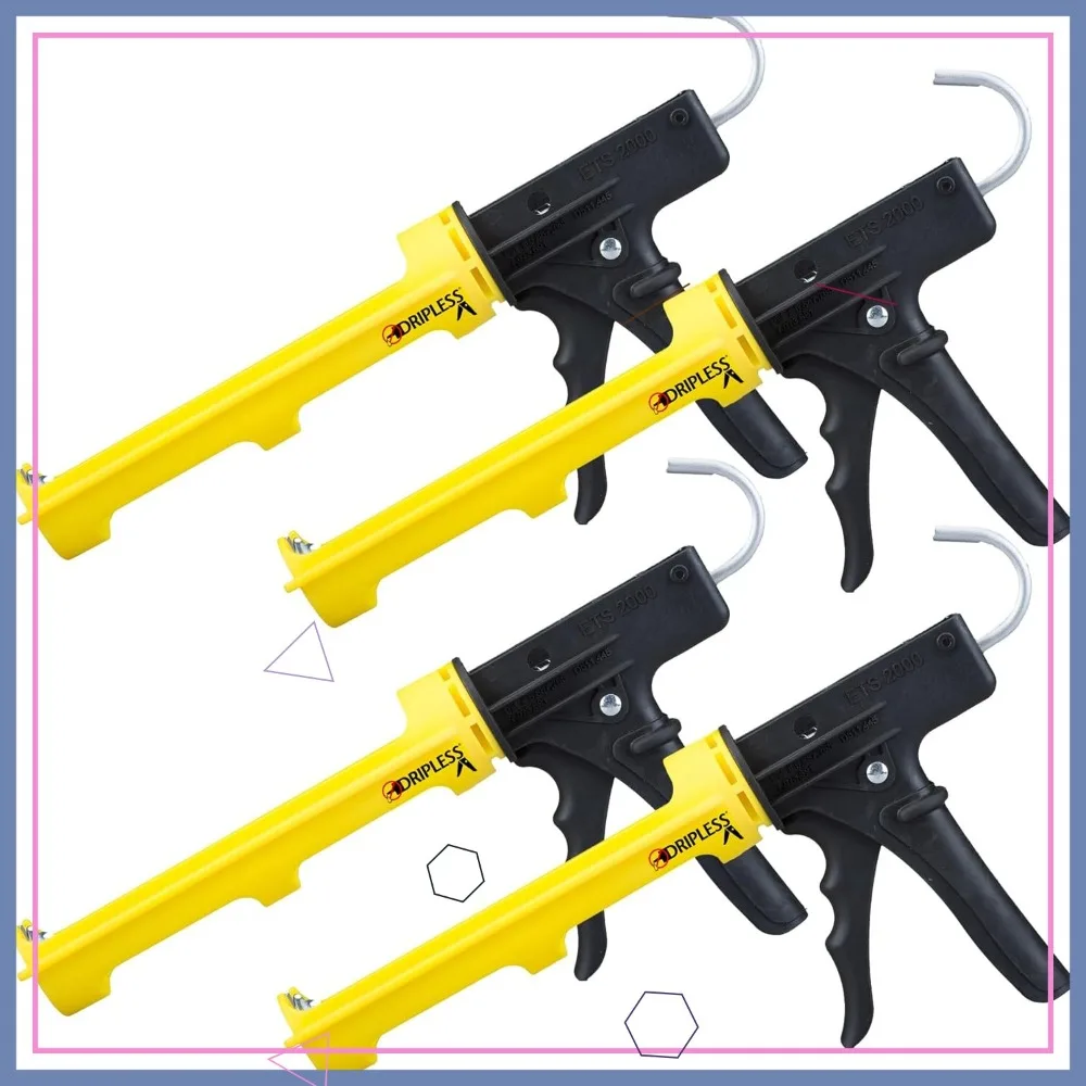 Dripless Caulking Gun for 10 oz Cartridges, 12:1 Thrust Ratio, Lightweight, 4 Pack
Dripless Caulking Gun for 10 oz Cartridges, 12:1 Thrust Ratio, Lightweight, 4 Pack