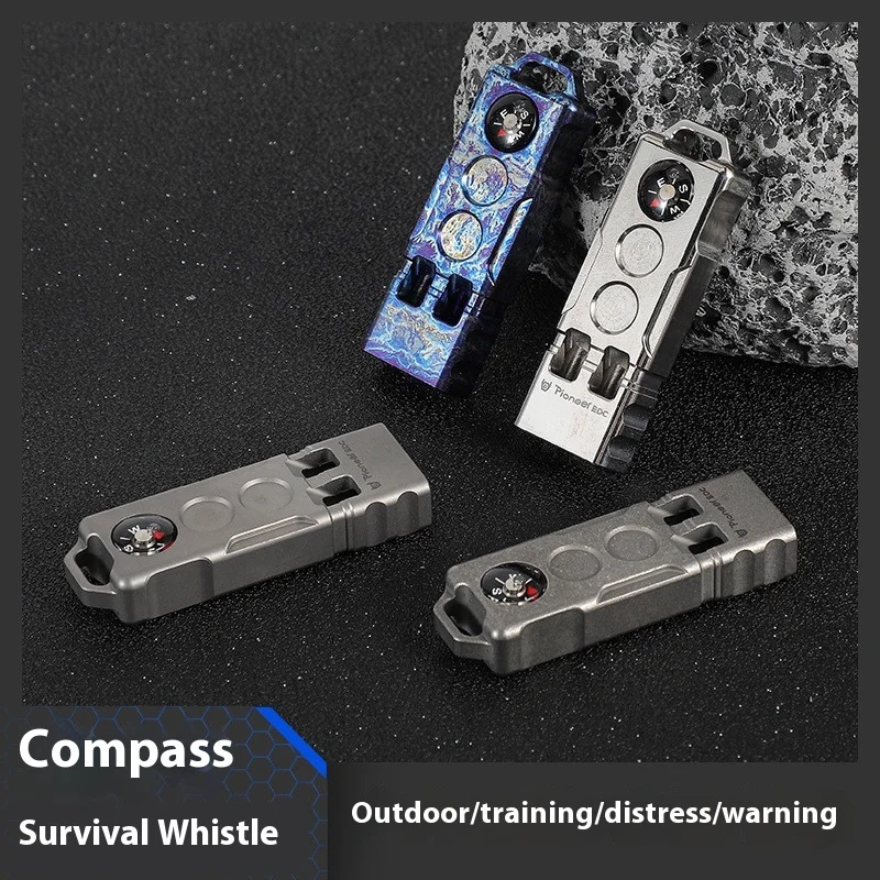 Survival Titanium Alloy Whistle Double Hole Double Tube High Frequency High Decibel Bang Sound Outdoor Exploration KS015 Compass
Survival Titanium Alloy Whistle Double Hole Double Tube High Frequency High Decibel Bang Sound Outdoor Exploration KS015 Compass