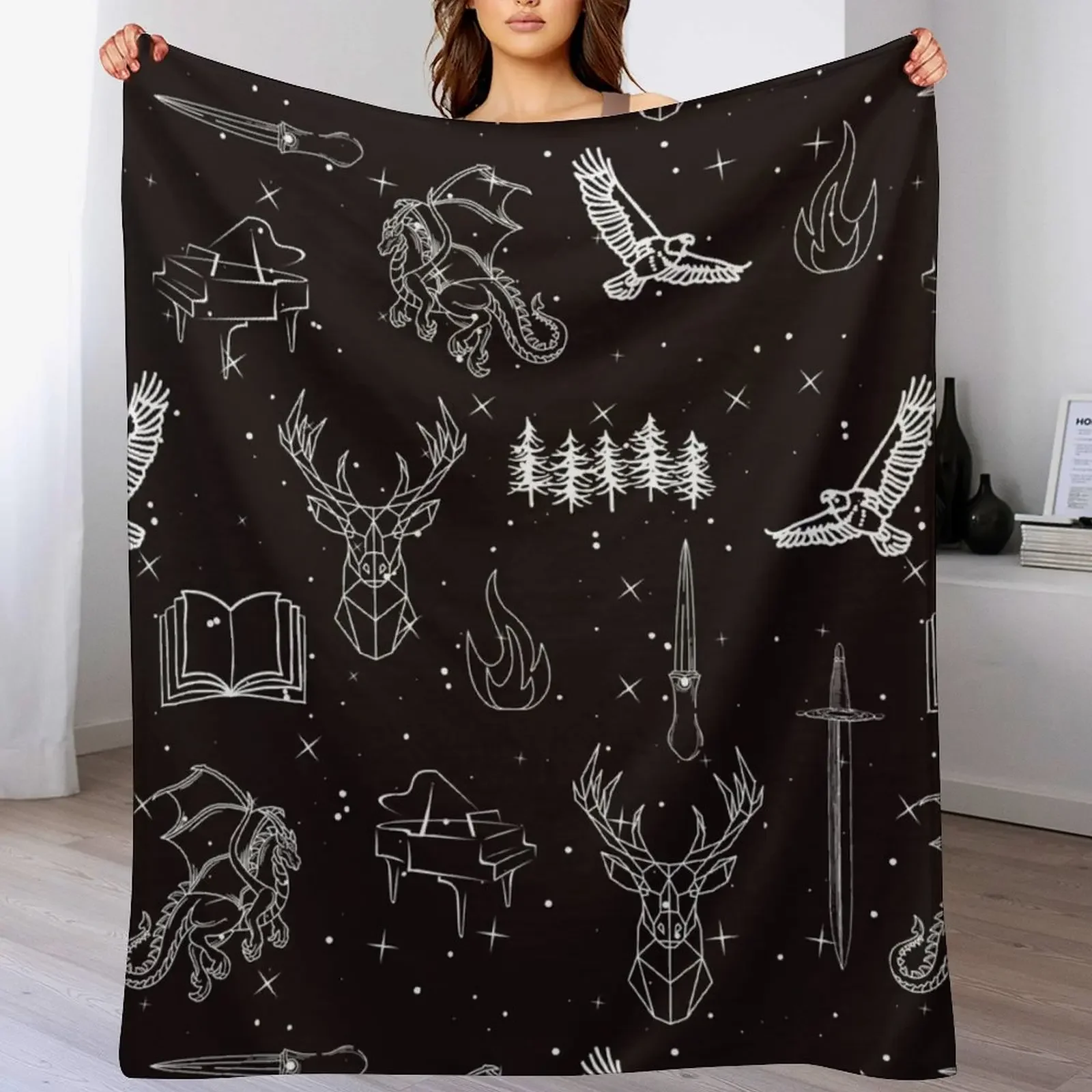 Throne of Glass Pattern Throw Blanket Warm Cozy Throw Blanket for Living Room Couch
Throne of Glass Pattern Throw Blanket Warm Cozy Throw Blanket for Living Room Couch