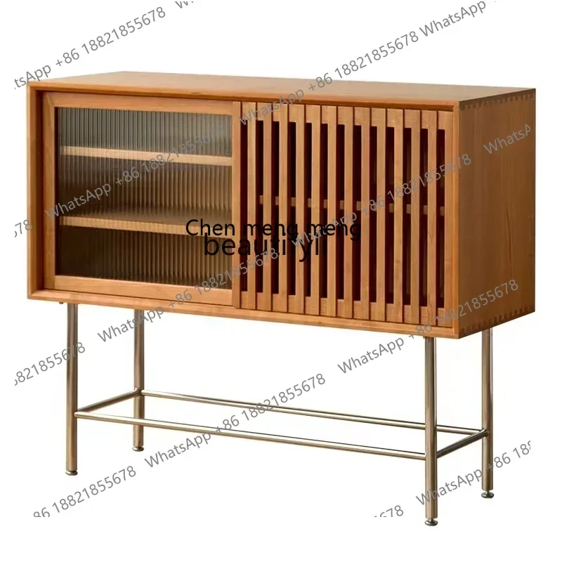 M182 Solid wood dining side cabinet Stainless steel living room sofa side cabinet Storage locker Wine cabinet customizati
M182 Solid wood dining side cabinet Stainless steel living room sofa side cabinet Storage locker Wine cabinet customizati