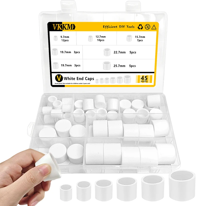 VKKM 45Pcs Multi-Size Rubber End Caps, Anti-Slip Chair Leg Tips, Waterproof Protectors
VKKM 45Pcs Multi-Size Rubber End Caps, Anti-Slip Chair Leg Tips, Waterproof Protectors