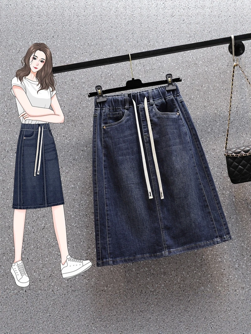 High Waist A-Line Denim Skirt Women Summer New plus Size Conceal Belly Skirt Small Size f Skirt Korean Sle Commute
High Waist A-Line Denim Skirt Women Summer New plus Size Conceal Belly Skirt Small Size f Skirt Korean Sle Commute