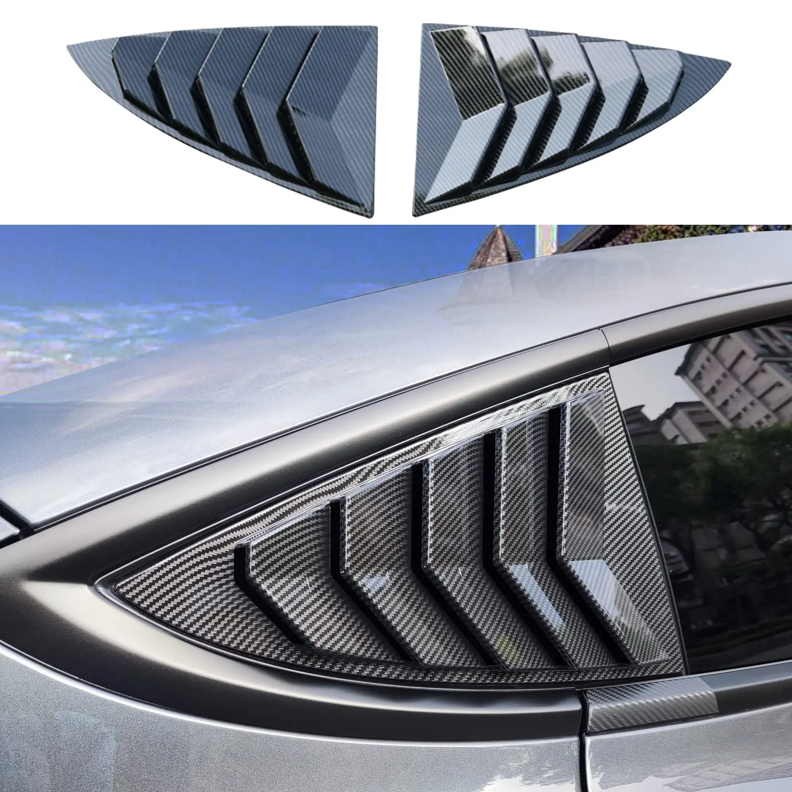 Carbon Fiber Rear Side Window Louvers For Sedan Sporty Exterior Trim 2017–2026 Glossy Finish
Carbon Fiber Rear Side Window Louvers For Sedan Sporty Exterior Trim 2017–2026 Glossy Finish