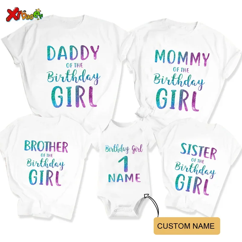 Birthday Girl T Shirt Rainbow Matching Family Outfit girls TShirts Kids Party Custom Name T-Shirt Clothes Family Look clothing 
Birthday Girl T Shirt Rainbow Matching Family Outfit girls TShirts Kids Party Custom Name T-Shirt Clothes Family Look clothing