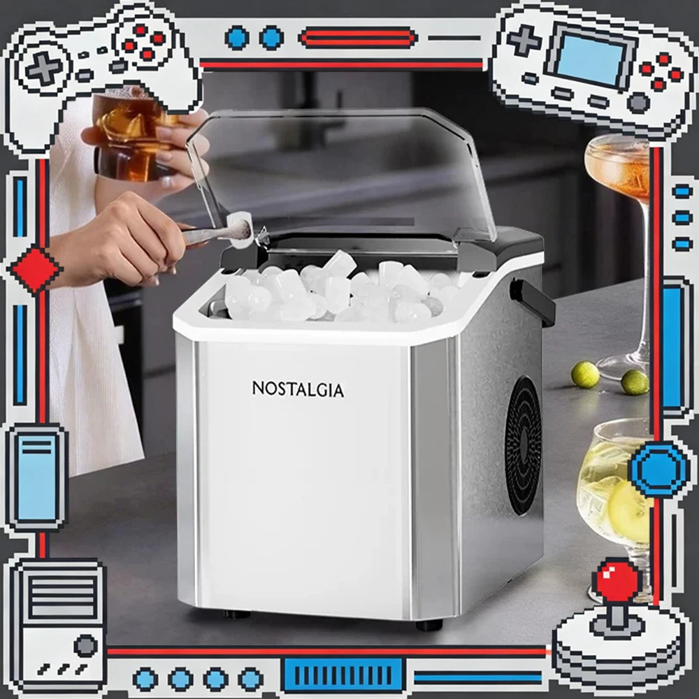Nostalgia Electrics YH12V Ice Machine Efficient Rapid Cooling Process Desktop Ice Maker Infrared Real-Time Sensor Low Noise Gift
Nostalgia Electrics YH12V Ice Machine Efficient Rapid Cooling Process Desktop Ice Maker Infrared Real-Time Sensor Low Noise Gift
